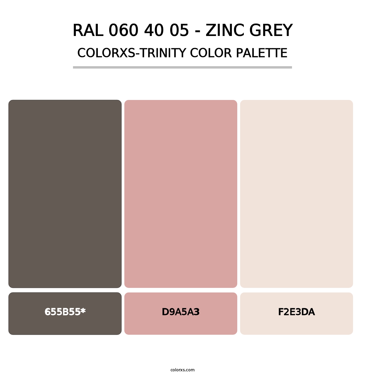 RAL 060 40 05 - Zinc Grey - Colorxs Trinity Palette