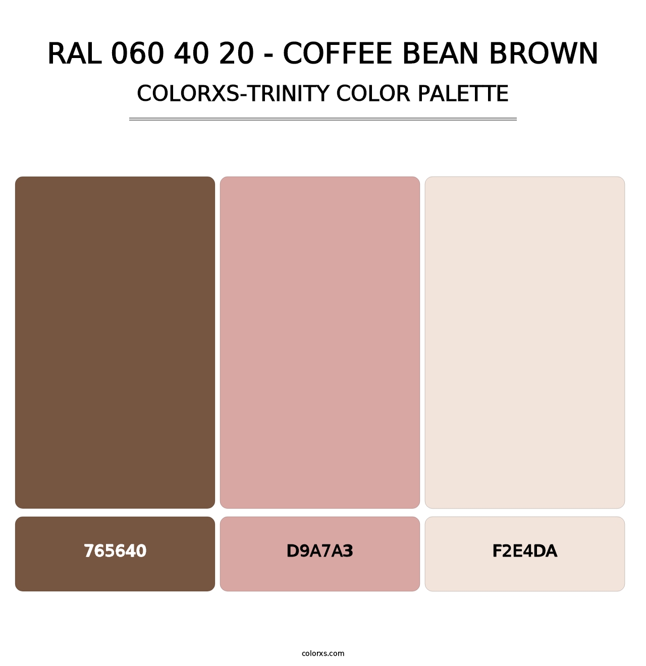 RAL 060 40 20 - Coffee Bean Brown - Colorxs Trinity Palette