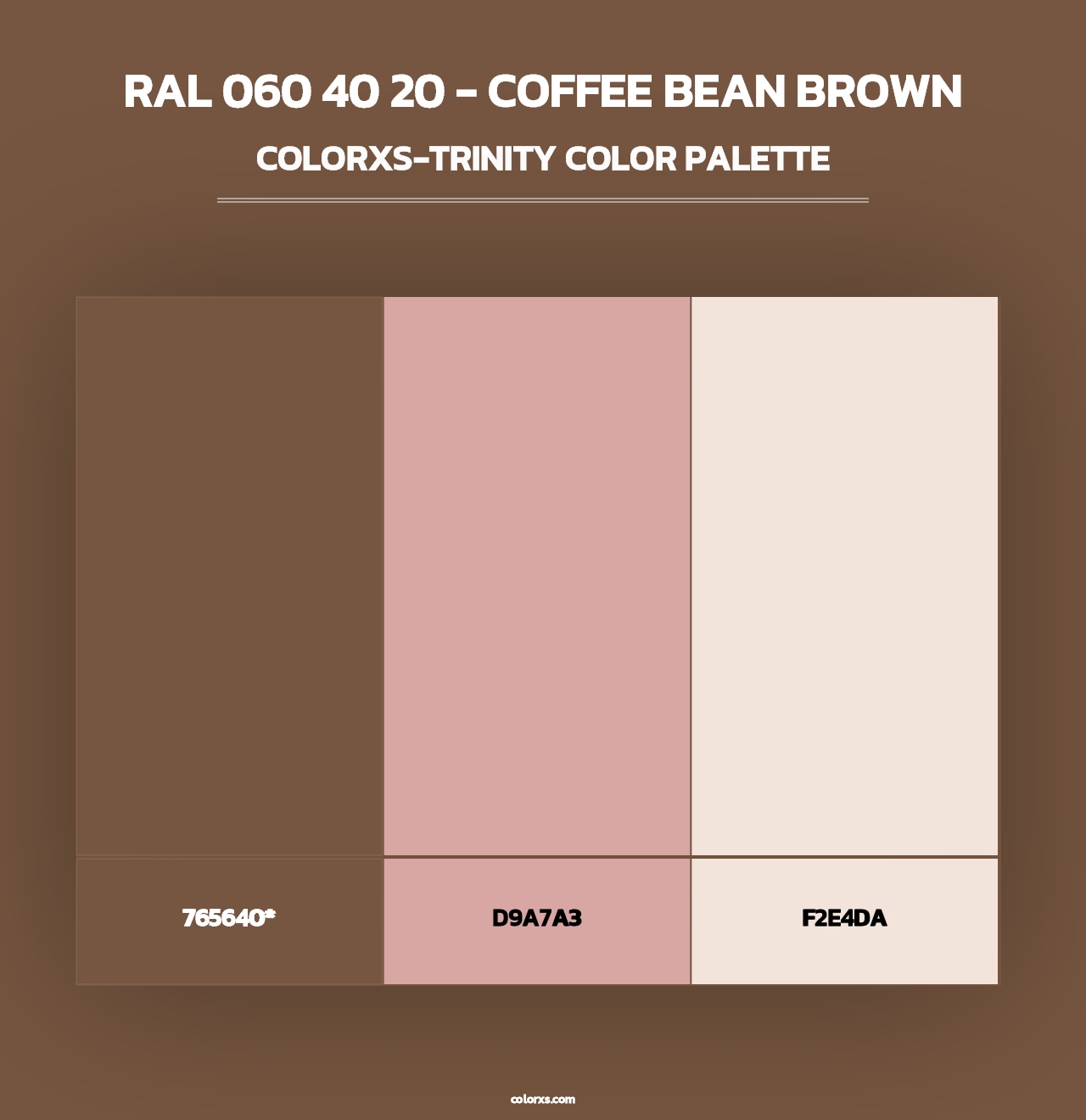 RAL 060 40 20 - Coffee Bean Brown - Colorxs Trinity Palette