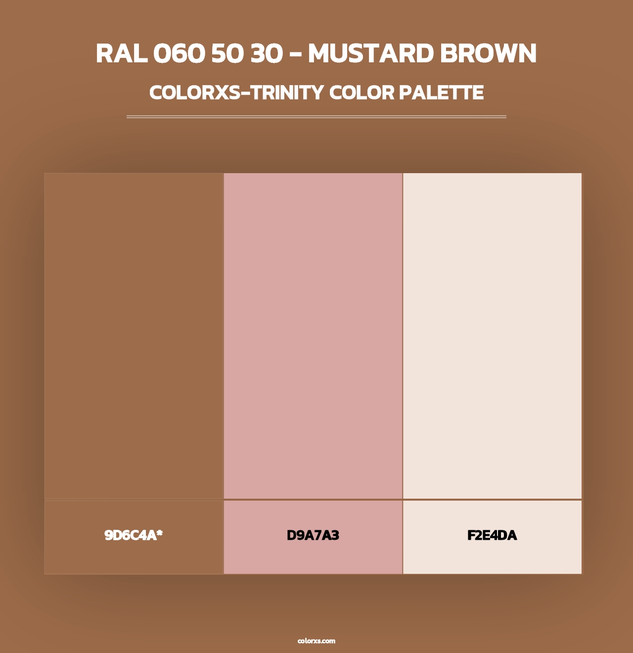RAL 060 50 30 - Mustard Brown - Colorxs Trinity Palette