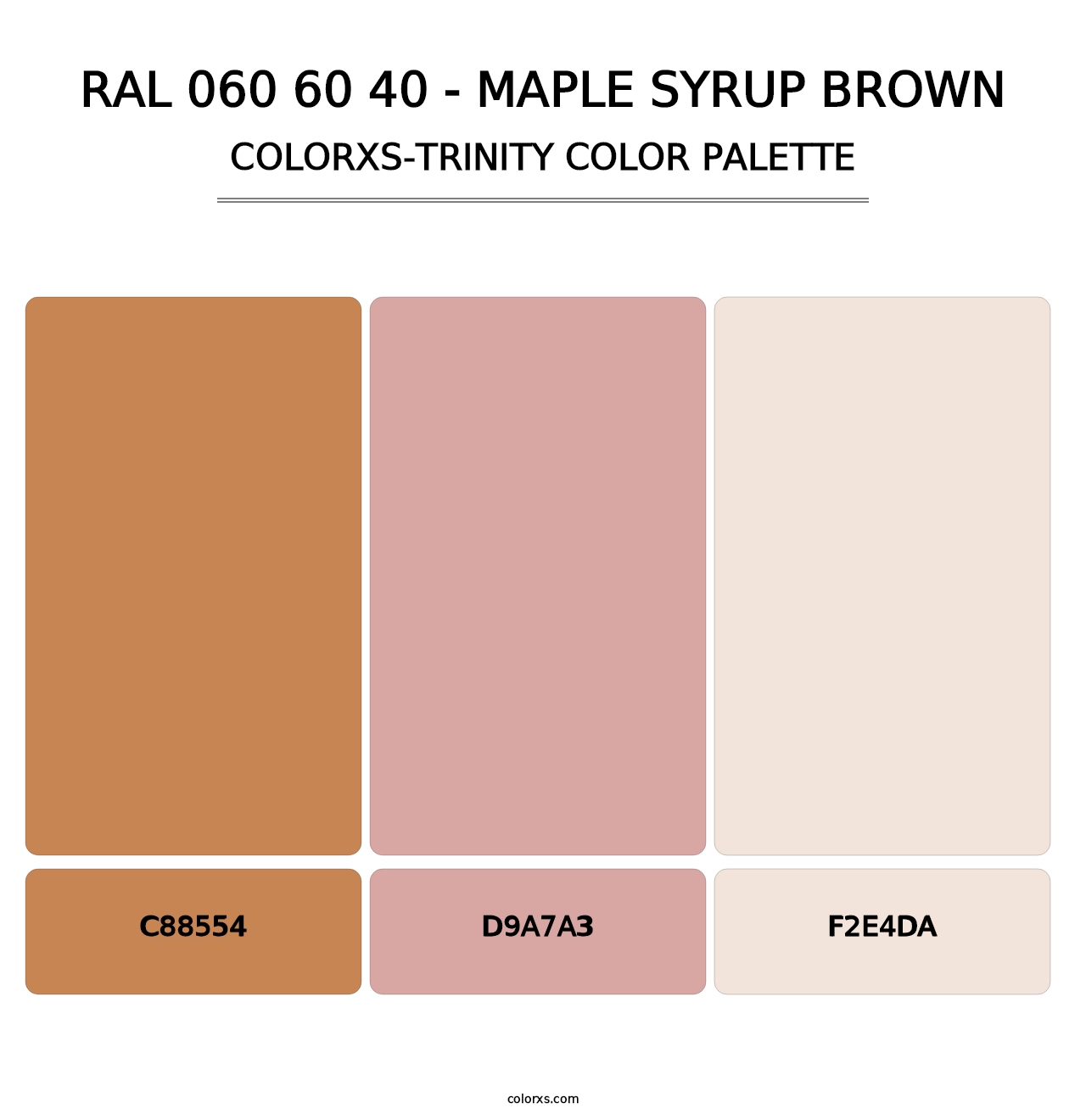 RAL 060 60 40 - Maple Syrup Brown - Colorxs Trinity Palette