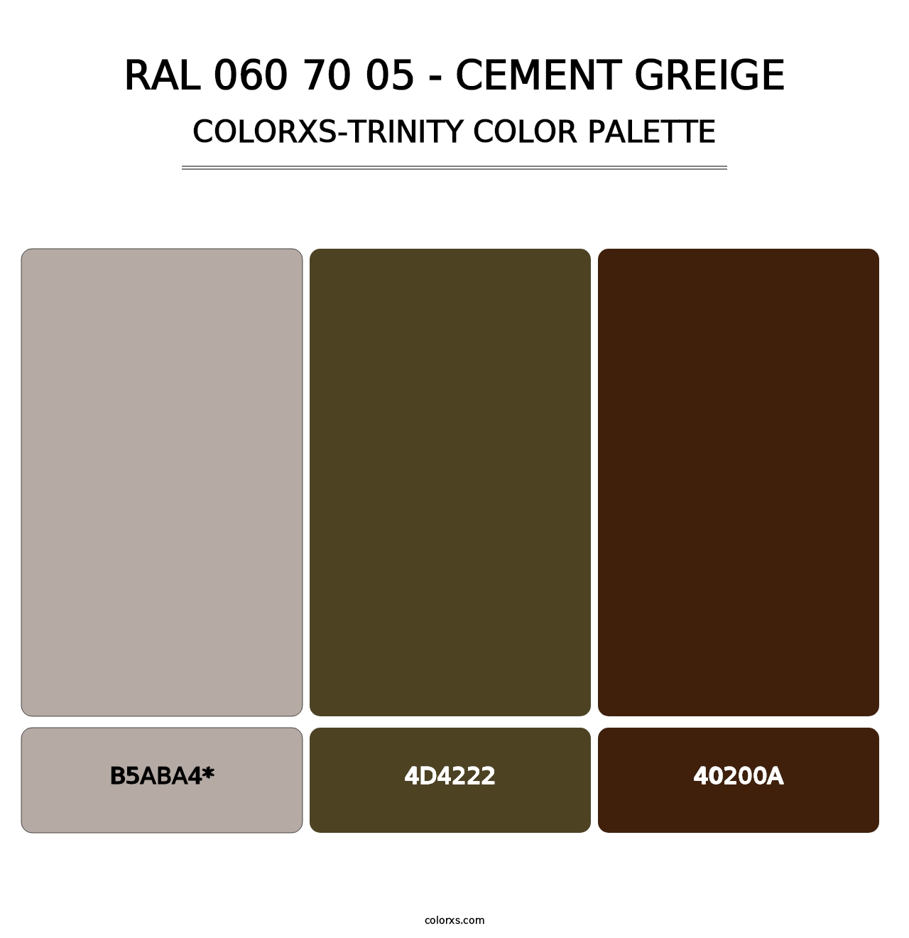 RAL 060 70 05 - Cement Greige - Colorxs Trinity Palette