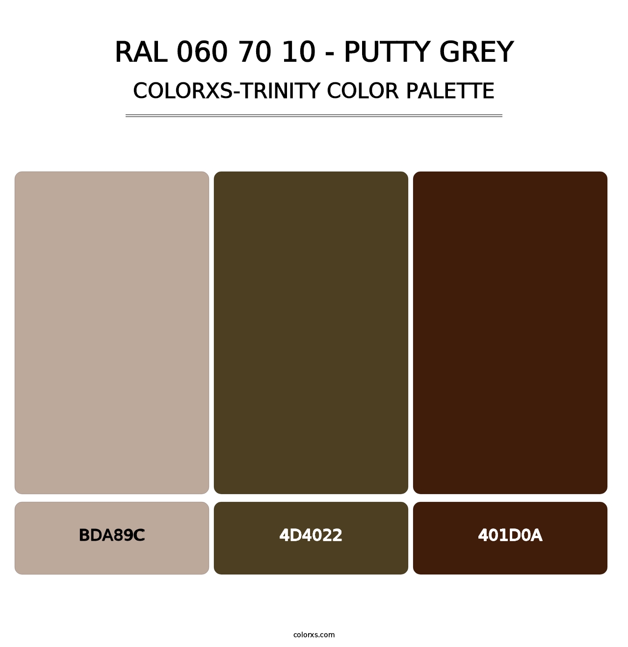 RAL 060 70 10 - Putty Grey - Colorxs Trinity Palette
