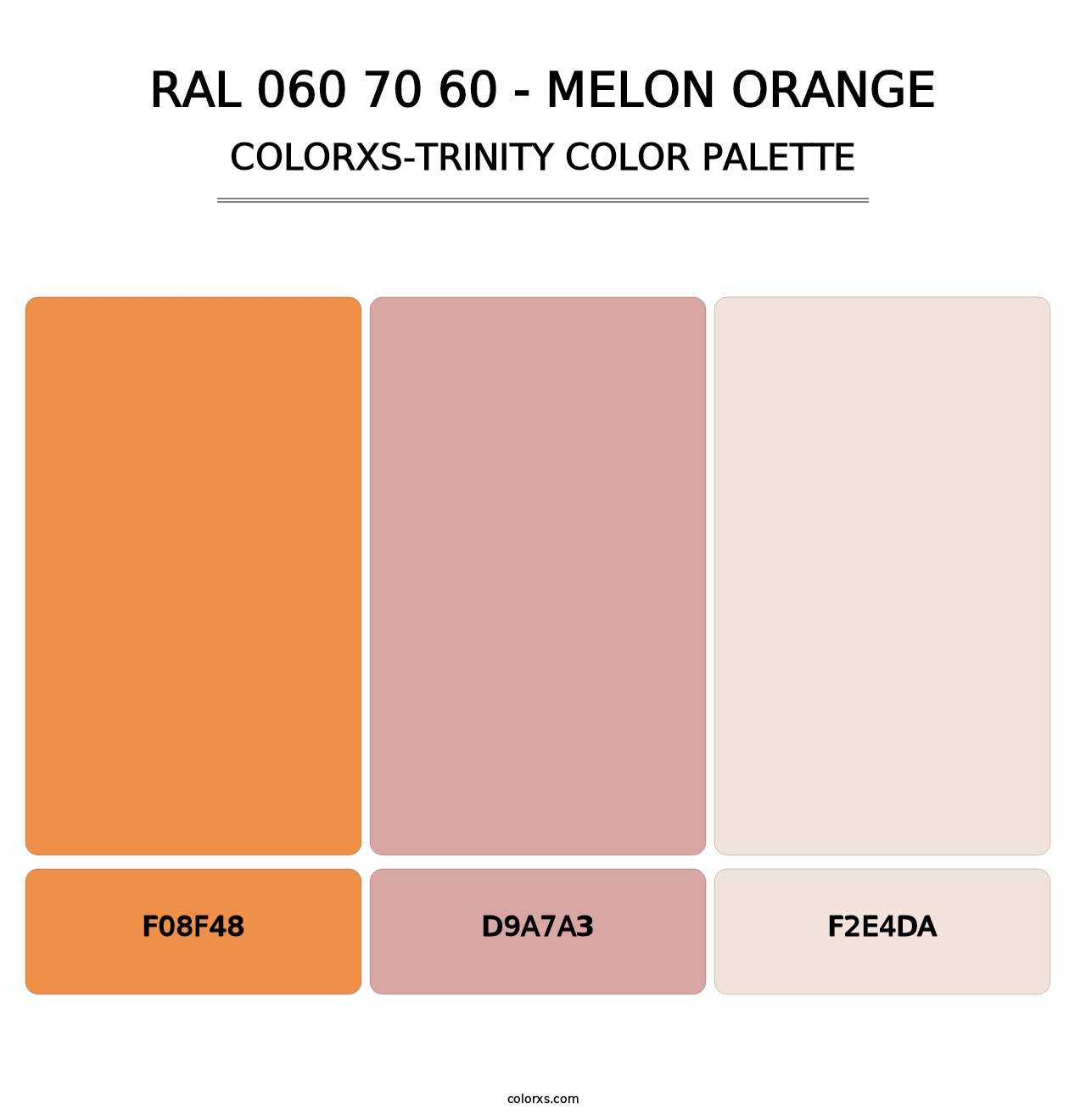RAL 060 70 60 - Melon Orange - Colorxs Trinity Palette
