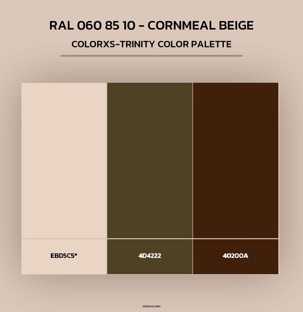 RAL 060 85 10 - Cornmeal Beige - Colorxs Trinity Palette