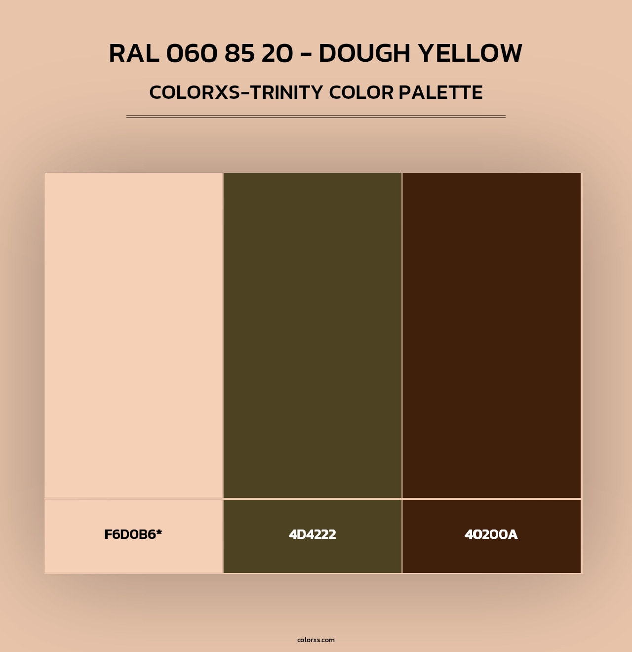RAL 060 85 20 - Dough Yellow - Colorxs Trinity Palette