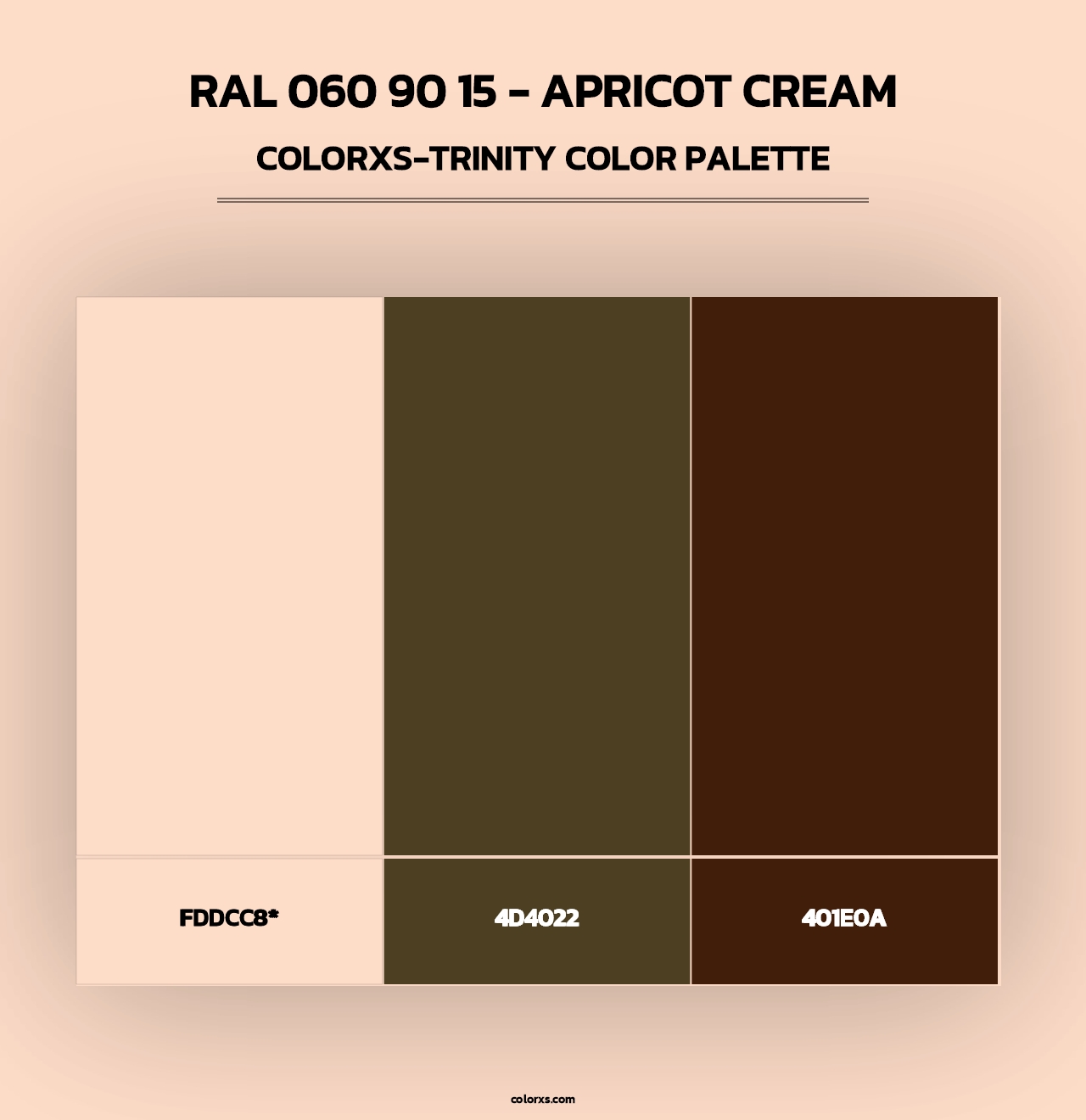 RAL 060 90 15 - Apricot Cream - Colorxs Trinity Palette