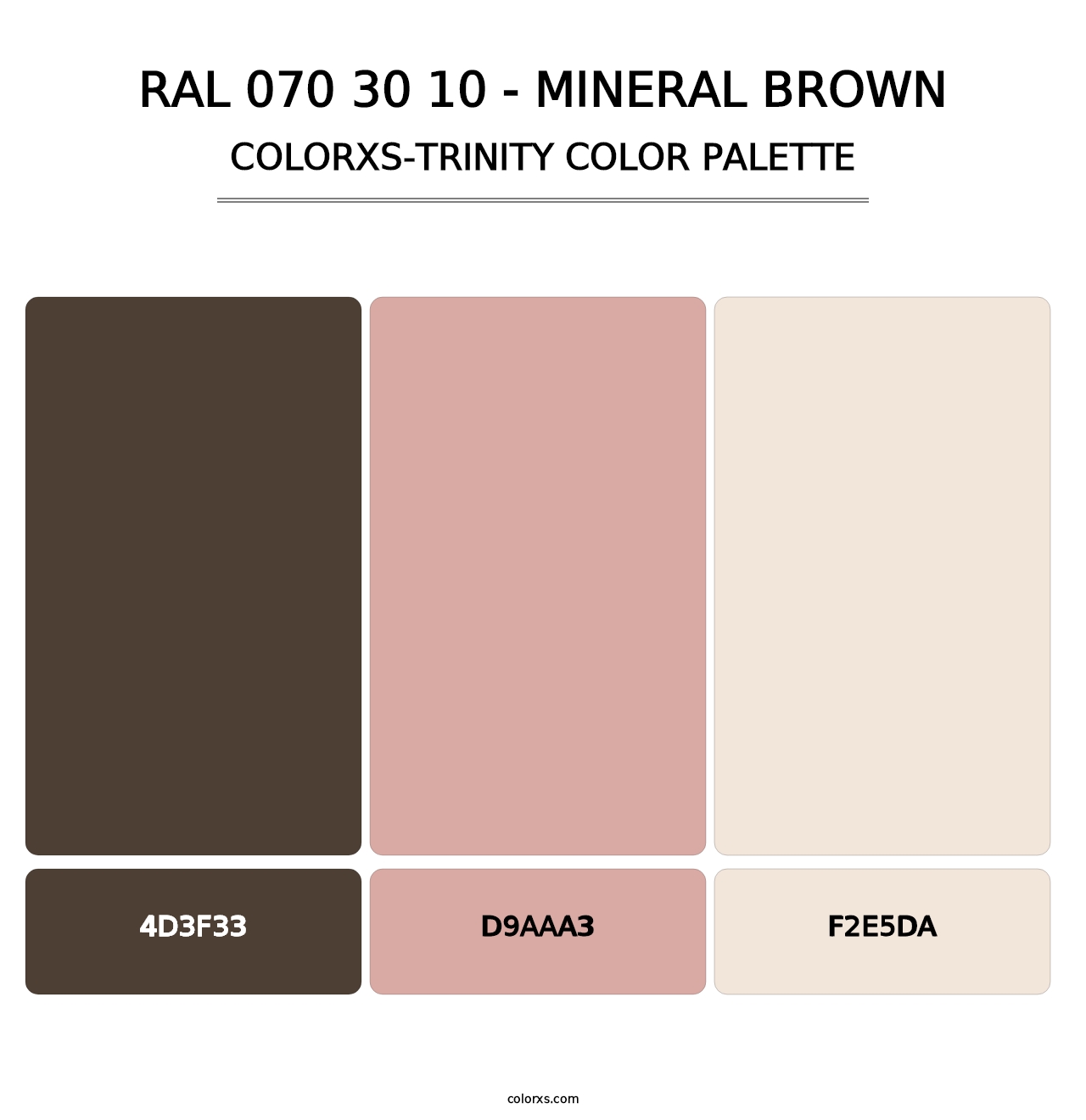 RAL 070 30 10 - Mineral Brown - Colorxs Trinity Palette