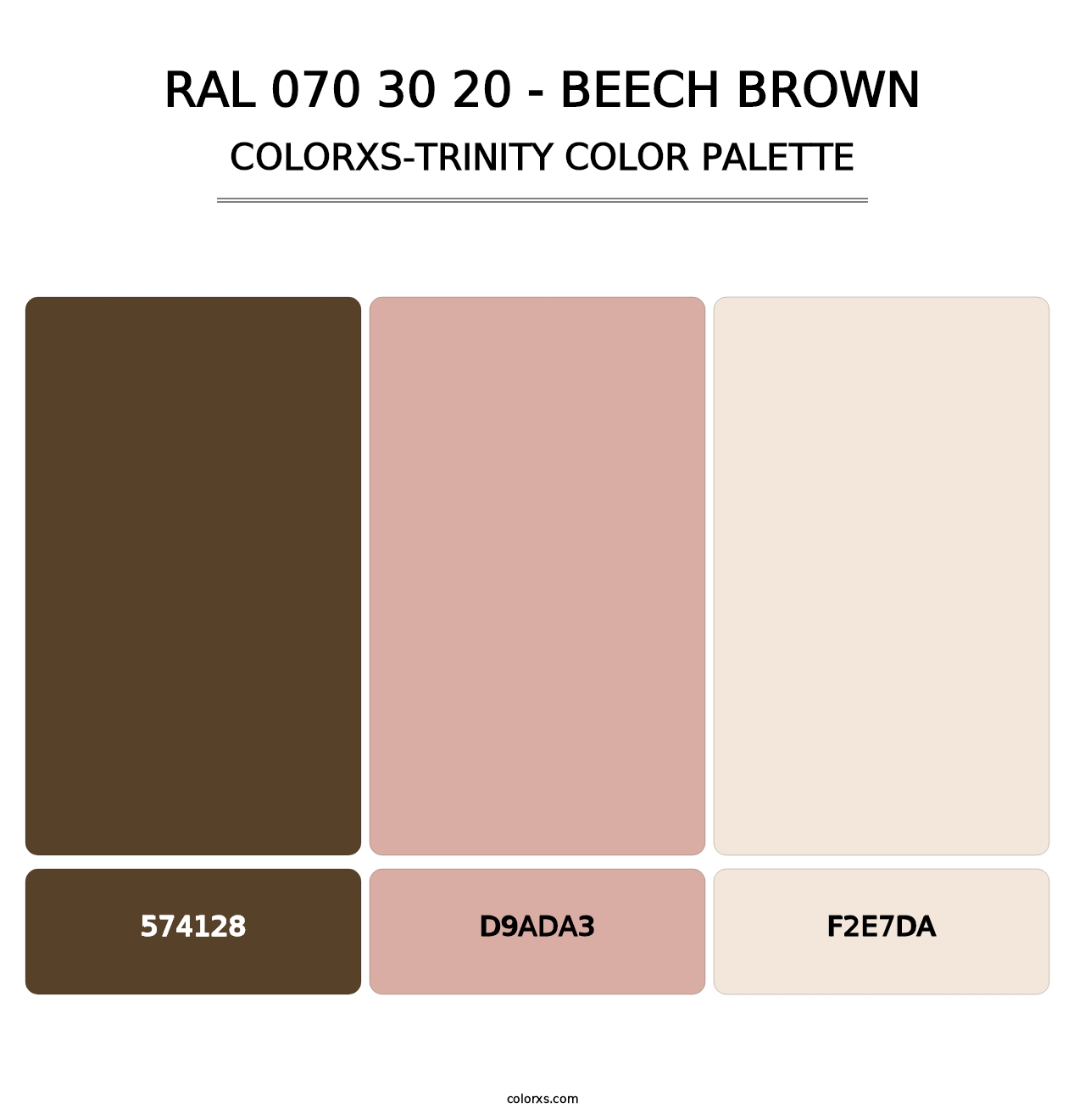 RAL 070 30 20 - Beech Brown - Colorxs Trinity Palette