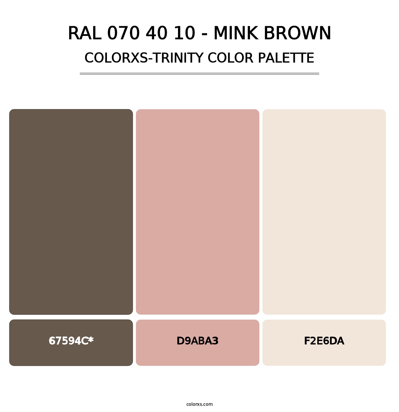 RAL 070 40 10 - Mink Brown - Colorxs Trinity Palette