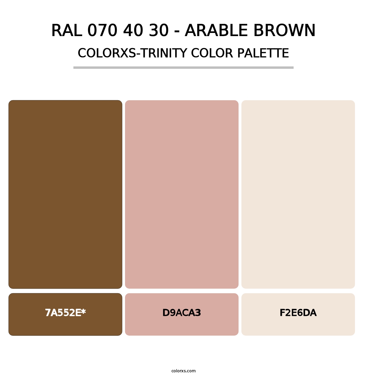 RAL 070 40 30 - Arable Brown - Colorxs Trinity Palette