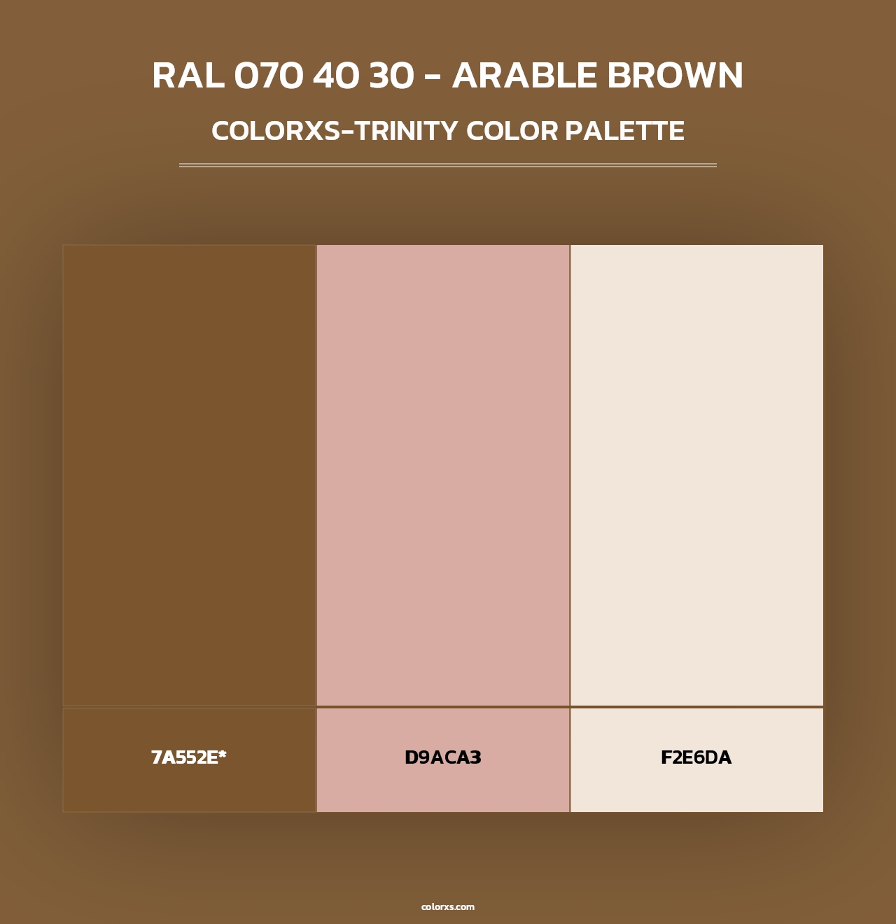RAL 070 40 30 - Arable Brown - Colorxs Trinity Palette