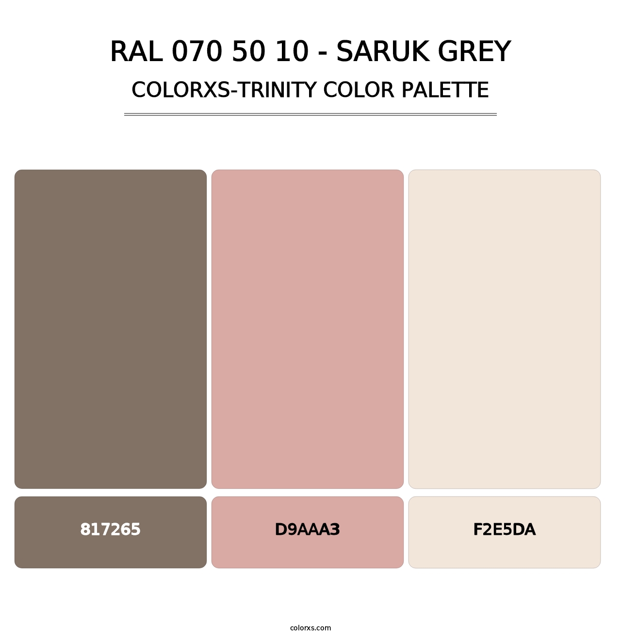 RAL 070 50 10 - Saruk Grey - Colorxs Trinity Palette