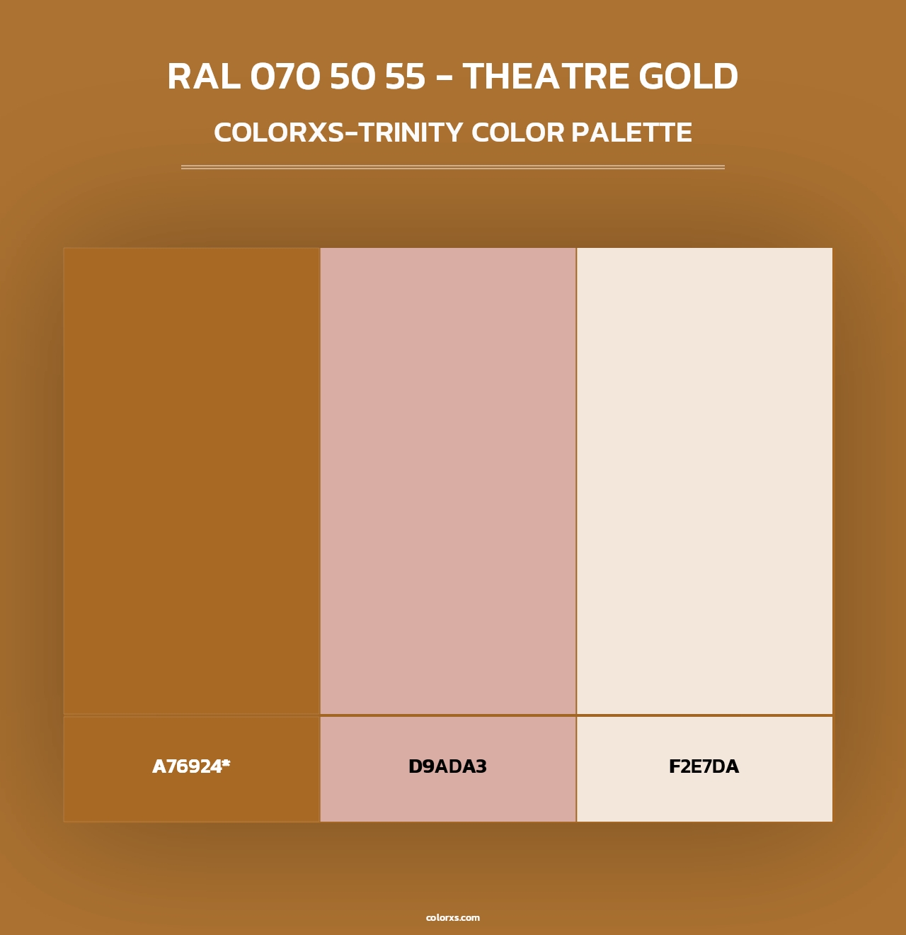RAL 070 50 55 - Theatre Gold - Colorxs Trinity Palette