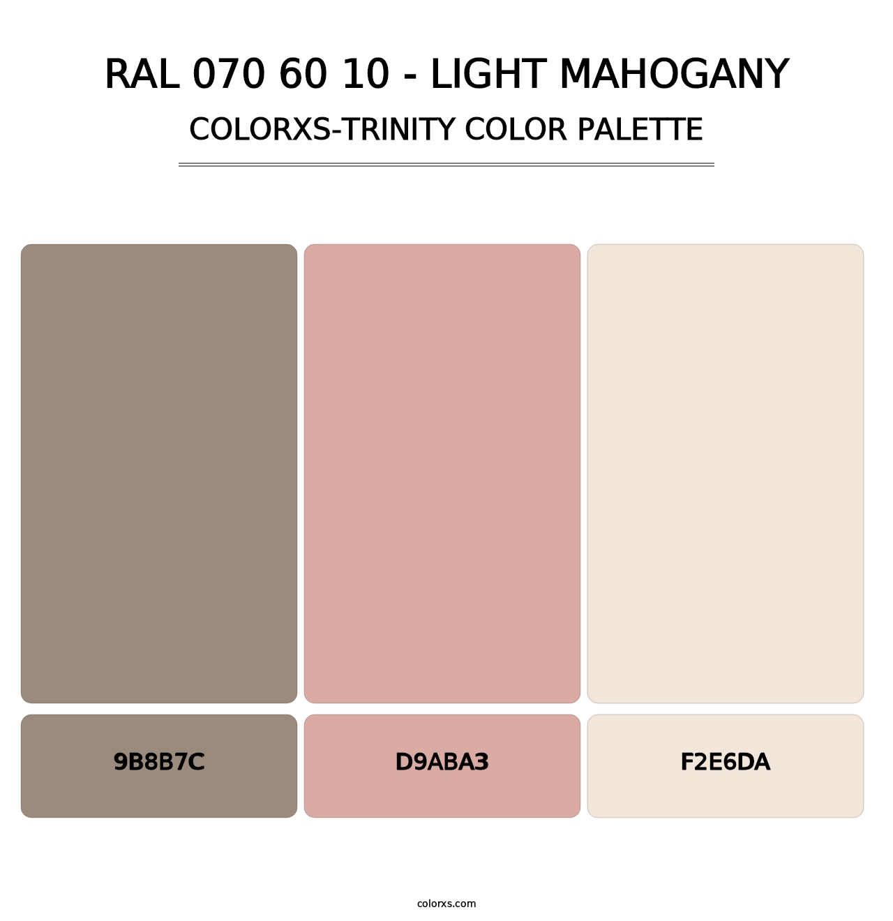 RAL 070 60 10 - Light Mahogany - Colorxs Trinity Palette