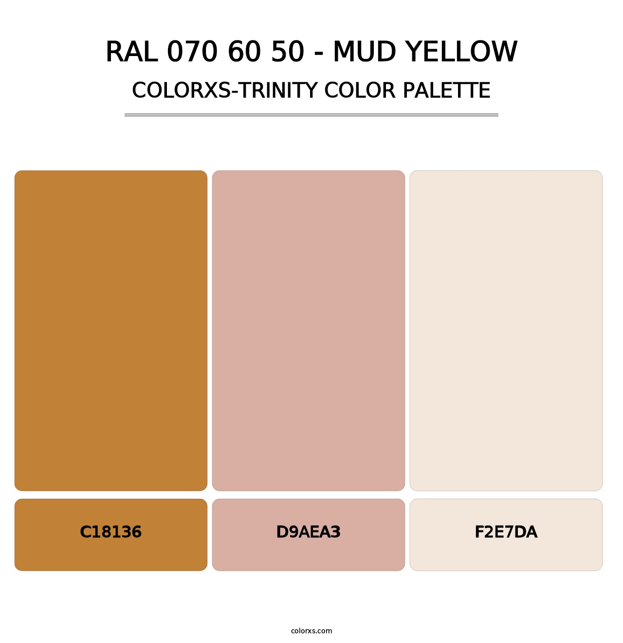RAL 070 60 50 - Mud Yellow - Colorxs Trinity Palette