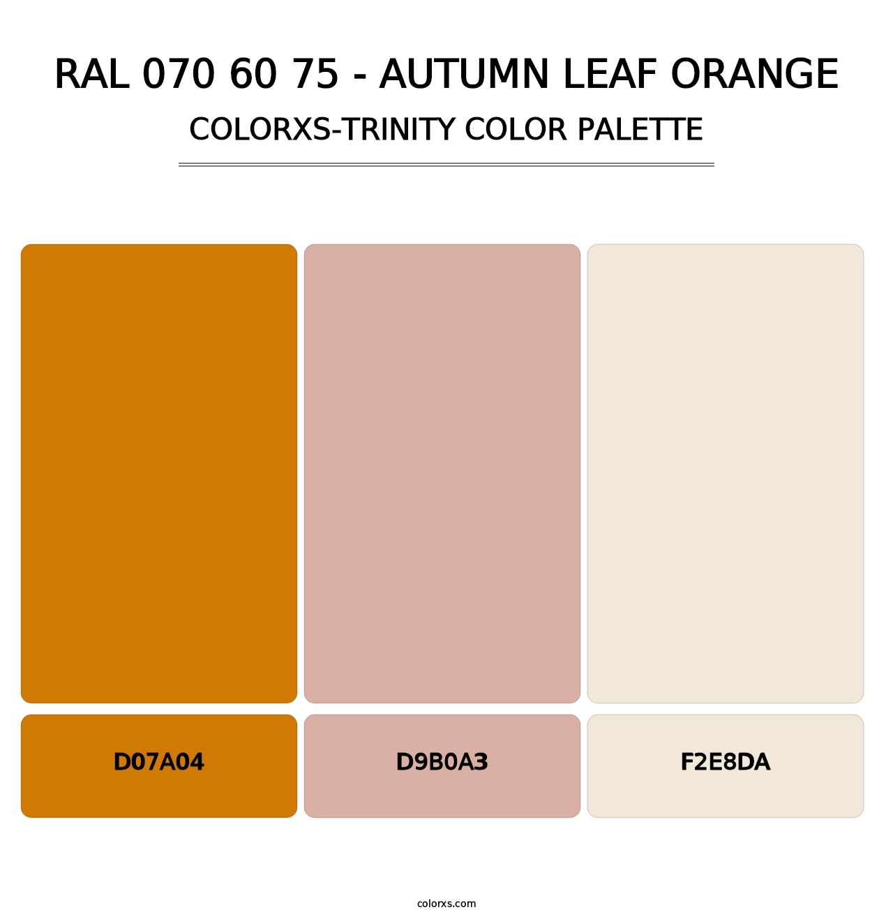 RAL 070 60 75 - Autumn Leaf Orange - Colorxs Trinity Palette