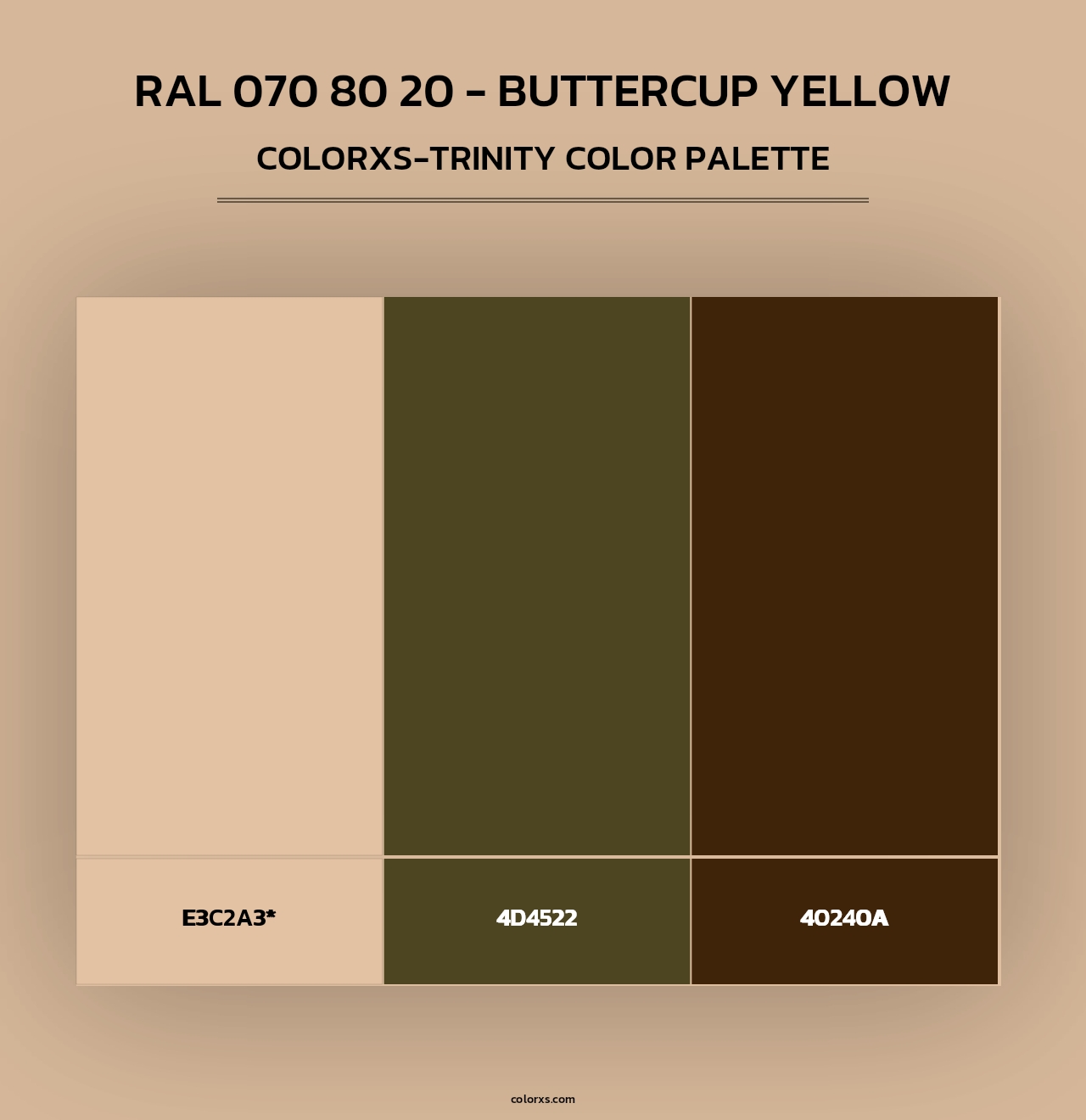 RAL 070 80 20 - Buttercup Yellow - Colorxs Trinity Palette
