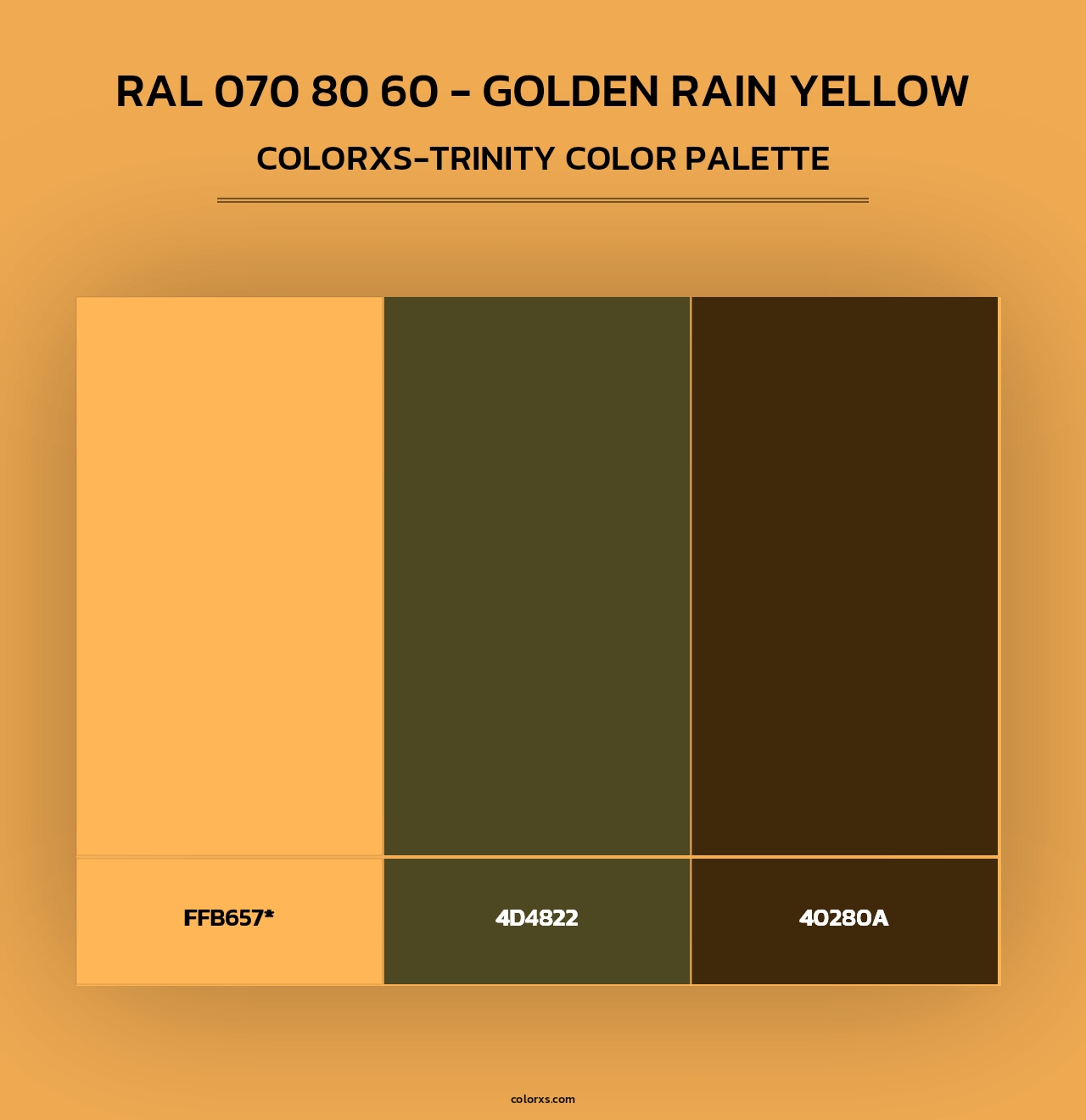 RAL 070 80 60 - Golden Rain Yellow - Colorxs Trinity Palette