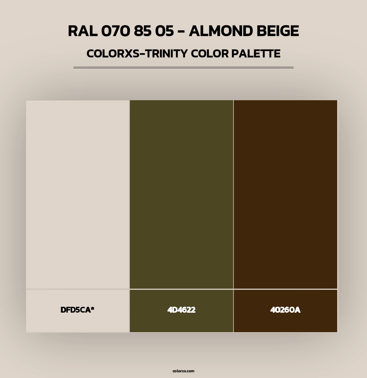 RAL 070 85 05 - Almond Beige - Colorxs Trinity Palette