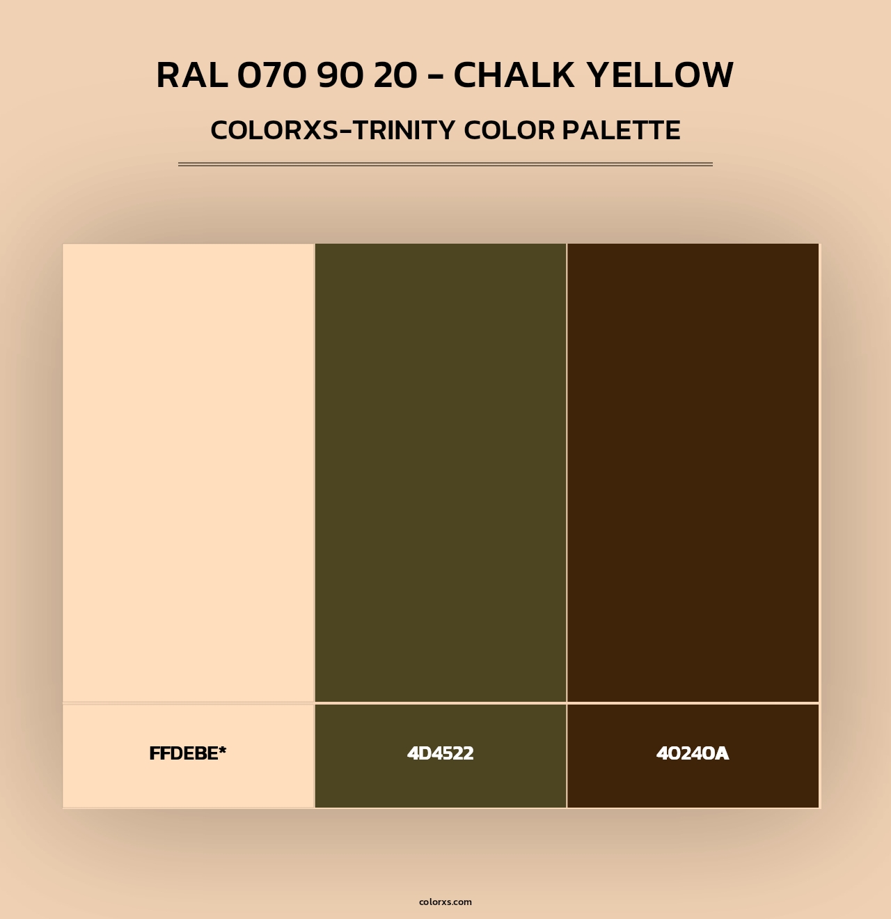 RAL 070 90 20 - Chalk Yellow - Colorxs Trinity Palette