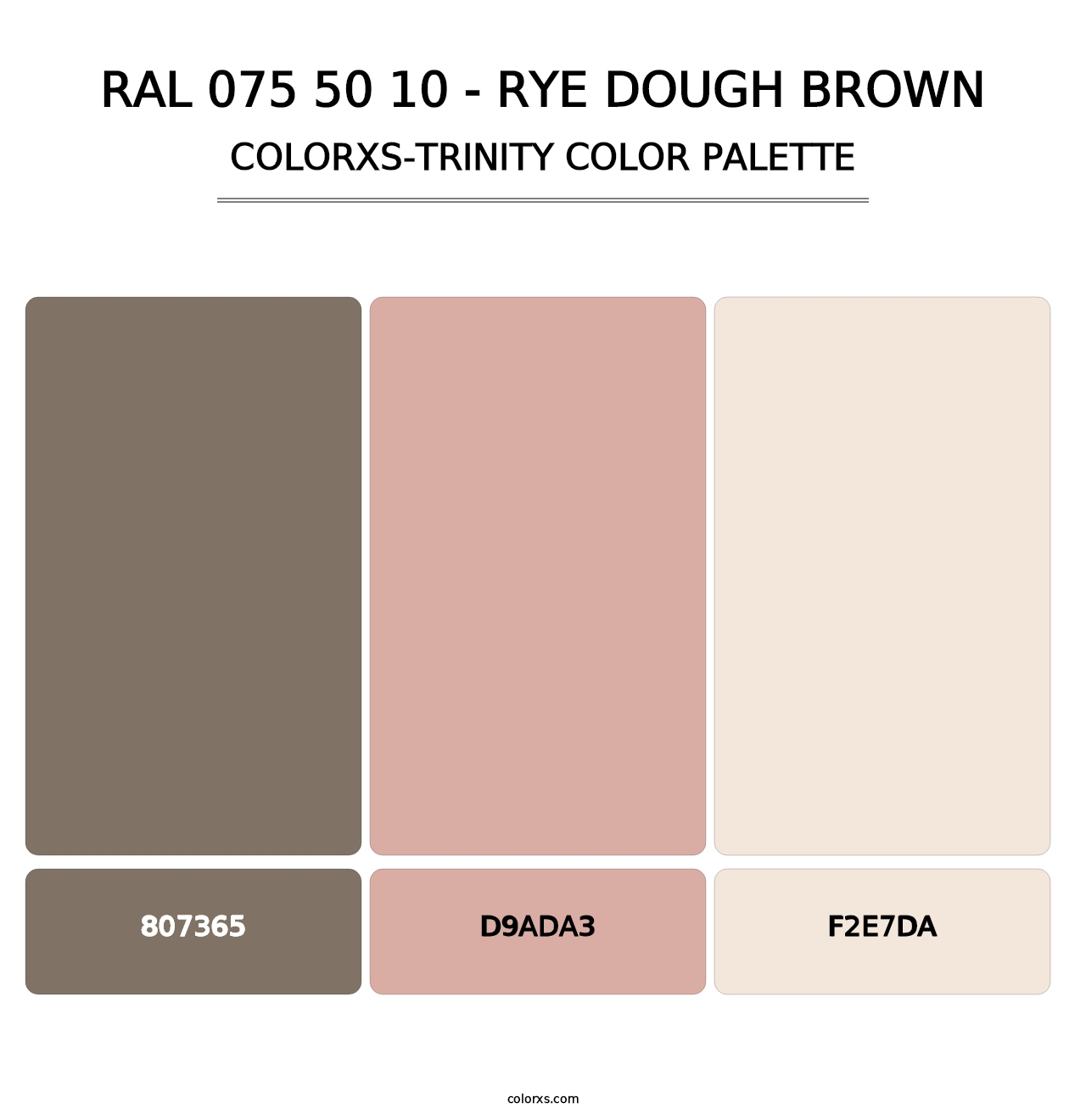 RAL 075 50 10 - Rye Dough Brown - Colorxs Trinity Palette