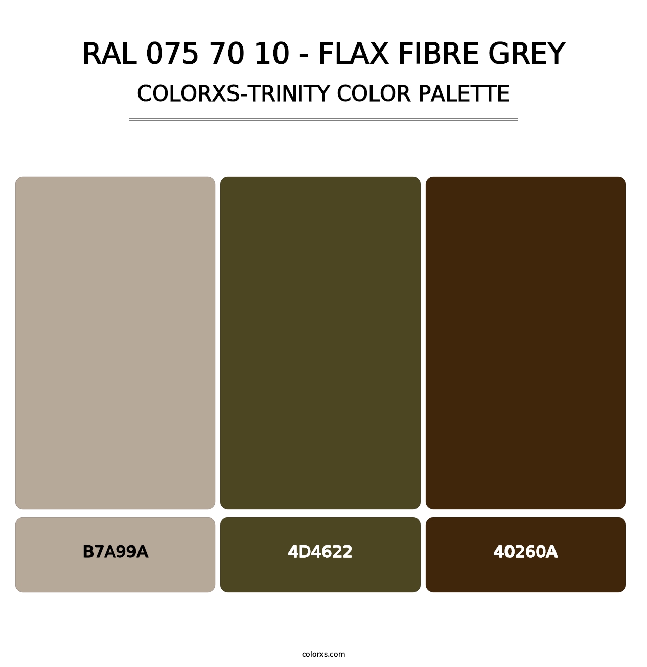 RAL 075 70 10 - Flax Fibre Grey - Colorxs Trinity Palette