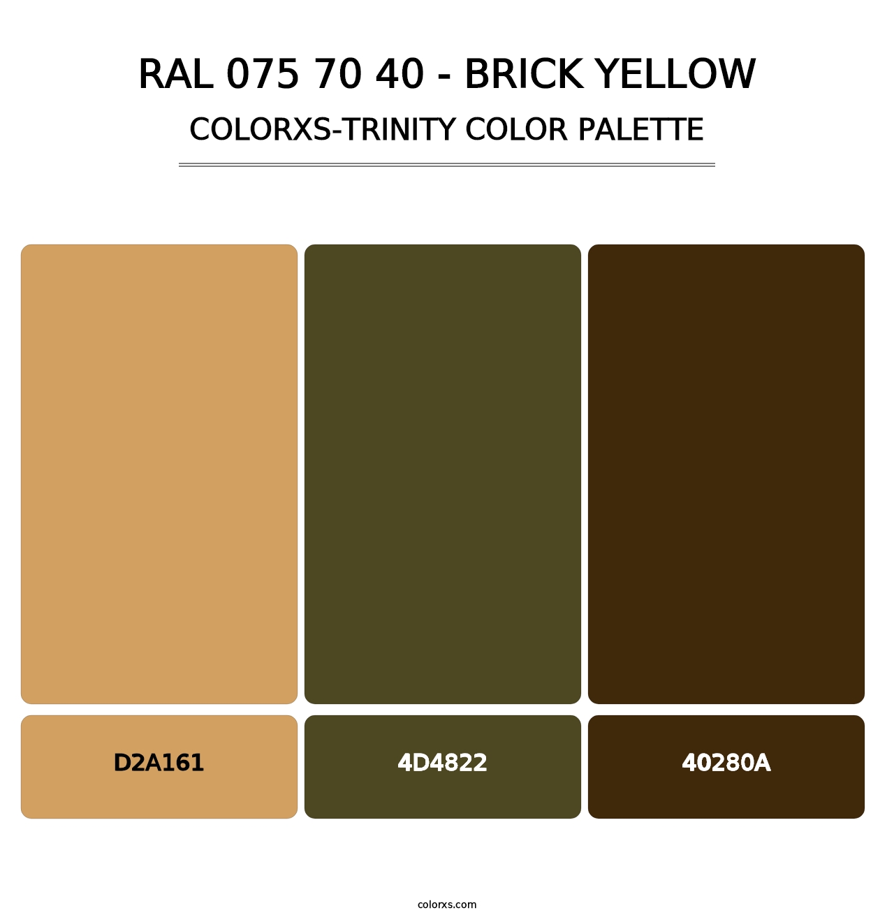 RAL 075 70 40 - Brick Yellow - Colorxs Trinity Palette
