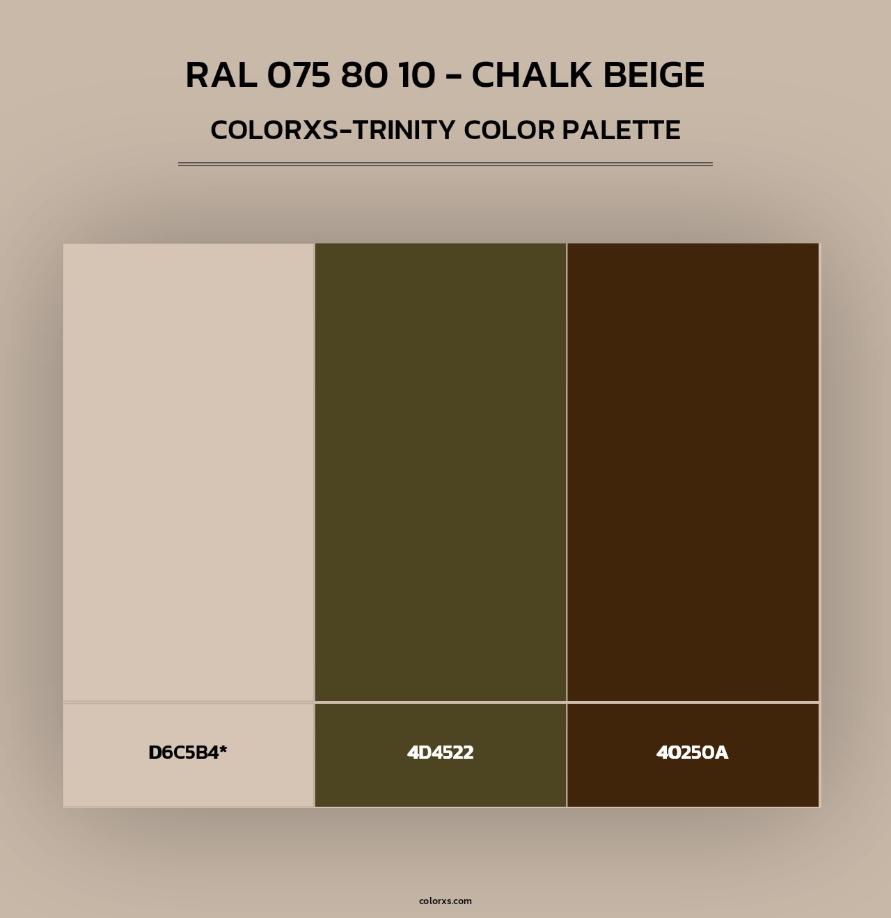RAL 075 80 10 - Chalk Beige - Colorxs Trinity Palette