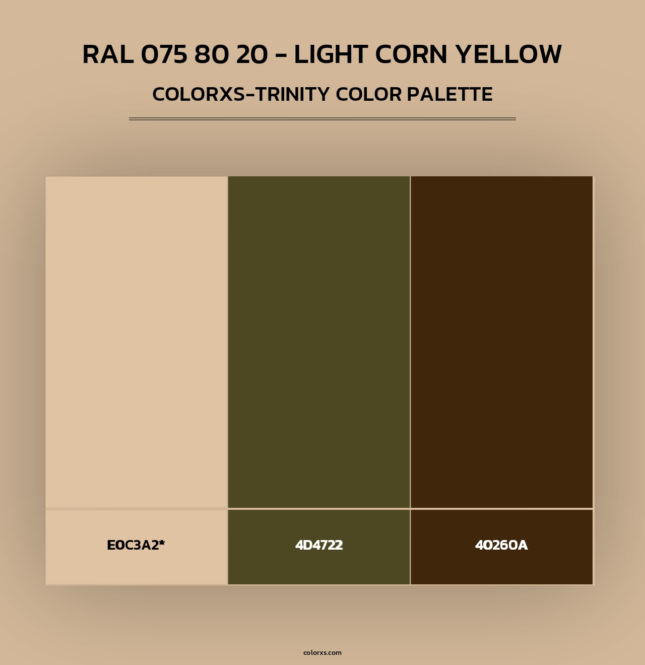 RAL 075 80 20 - Light Corn Yellow - Colorxs Trinity Palette
