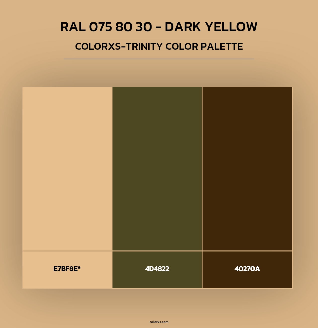 RAL 075 80 30 - Dark Yellow - Colorxs Trinity Palette