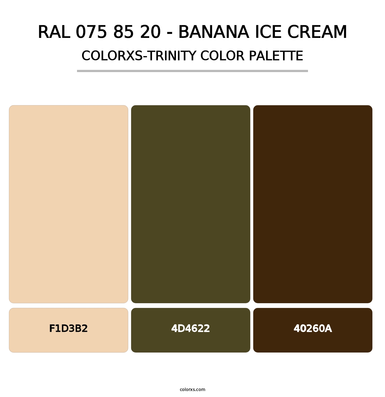 RAL 075 85 20 - Banana Ice Cream - Colorxs Trinity Palette