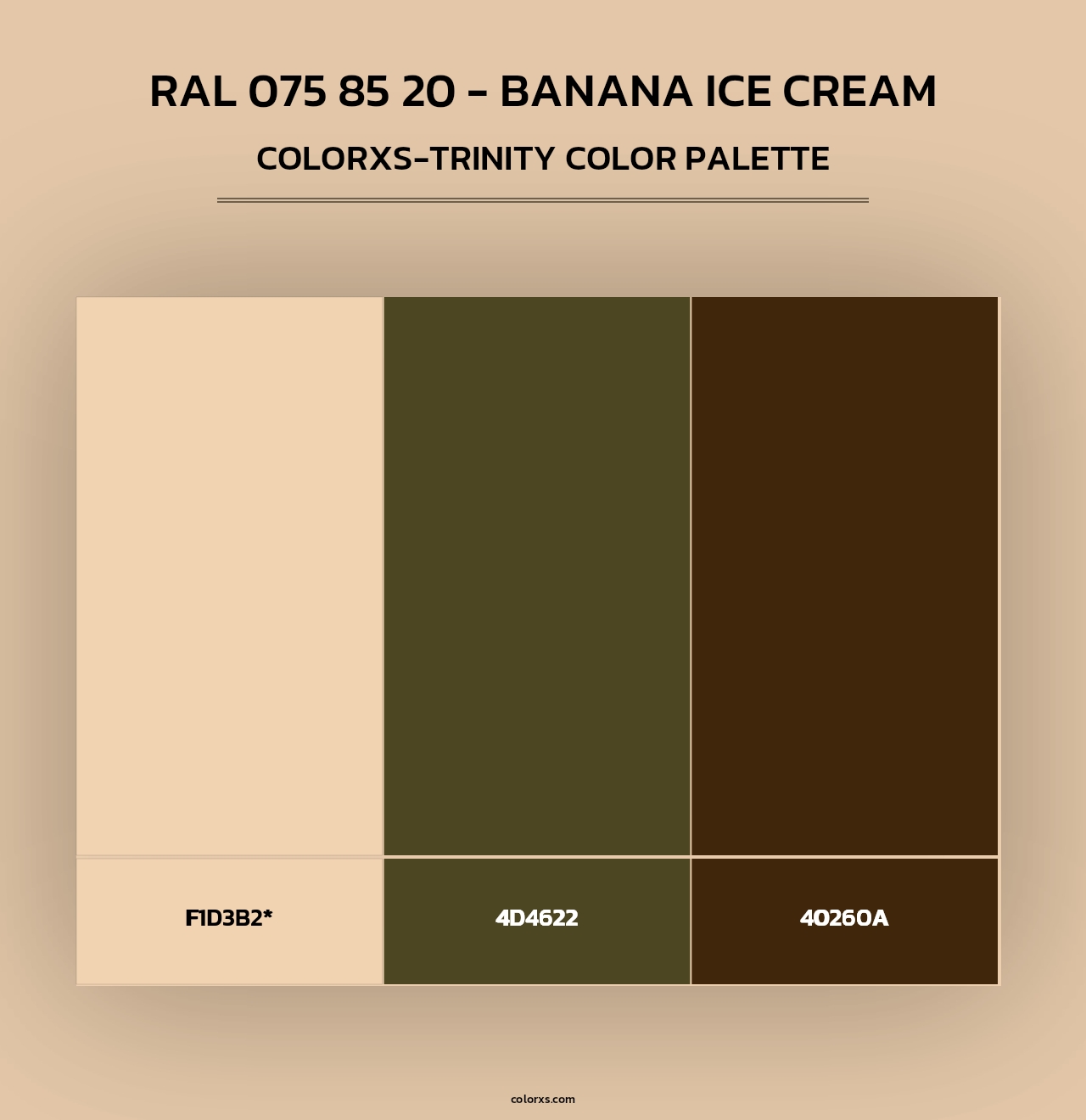 RAL 075 85 20 - Banana Ice Cream - Colorxs Trinity Palette