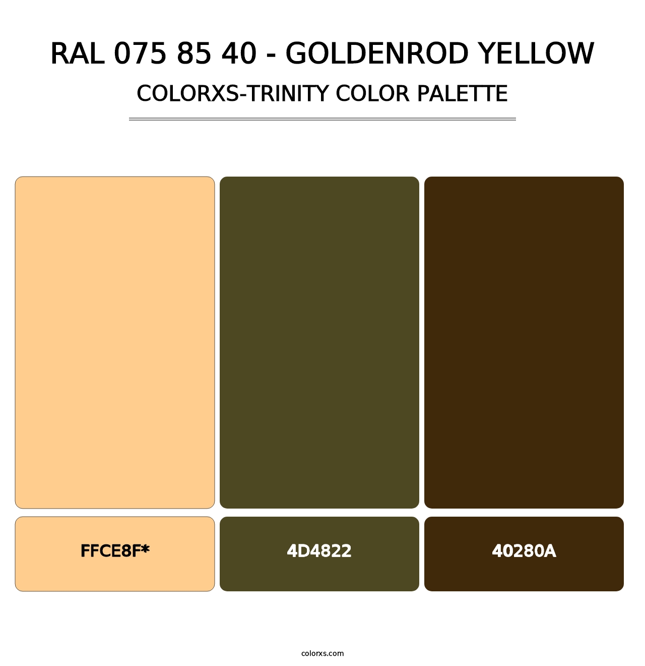 RAL 075 85 40 - Goldenrod Yellow - Colorxs Trinity Palette