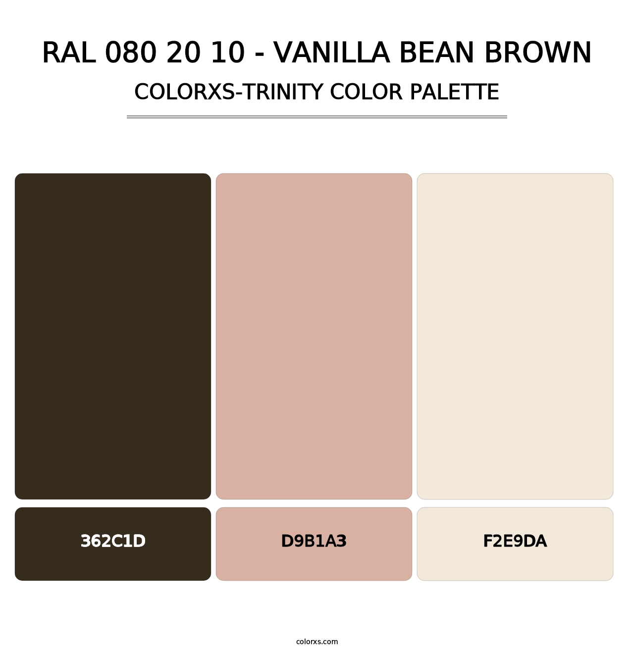 RAL 080 20 10 - Vanilla Bean Brown - Colorxs Trinity Palette