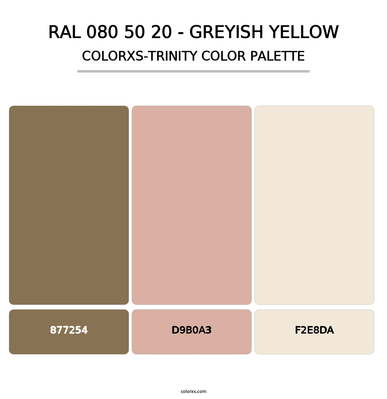 RAL 080 50 20 - Greyish Yellow - Colorxs Trinity Palette