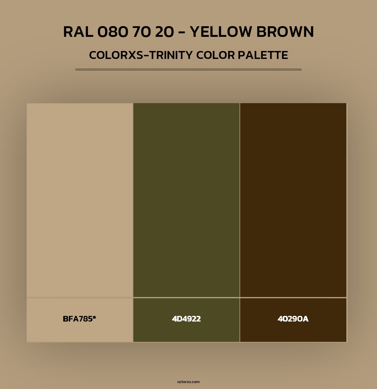 RAL 080 70 20 - Yellow Brown - Colorxs Trinity Palette