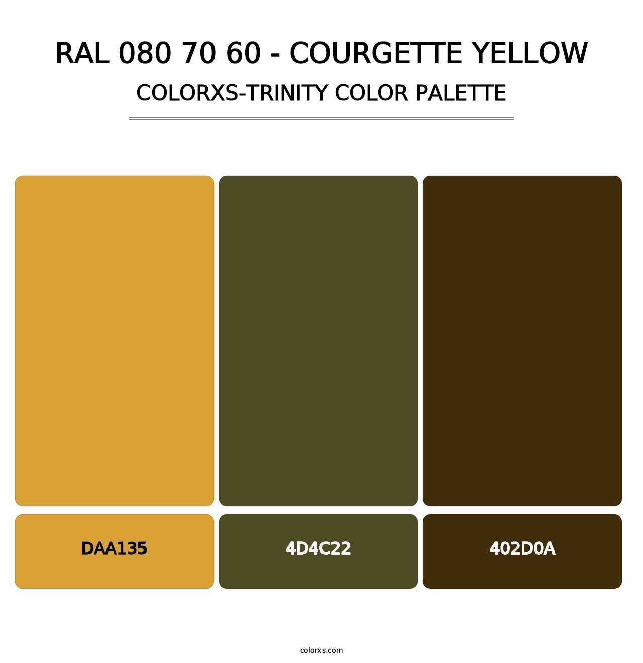 RAL 080 70 60 - Courgette Yellow - Colorxs Trinity Palette