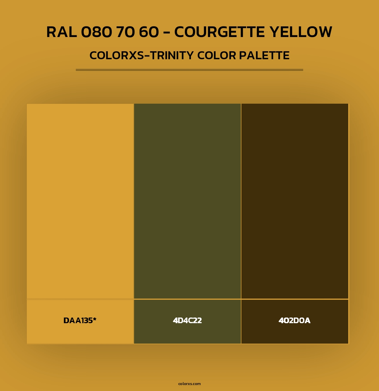 RAL 080 70 60 - Courgette Yellow - Colorxs Trinity Palette