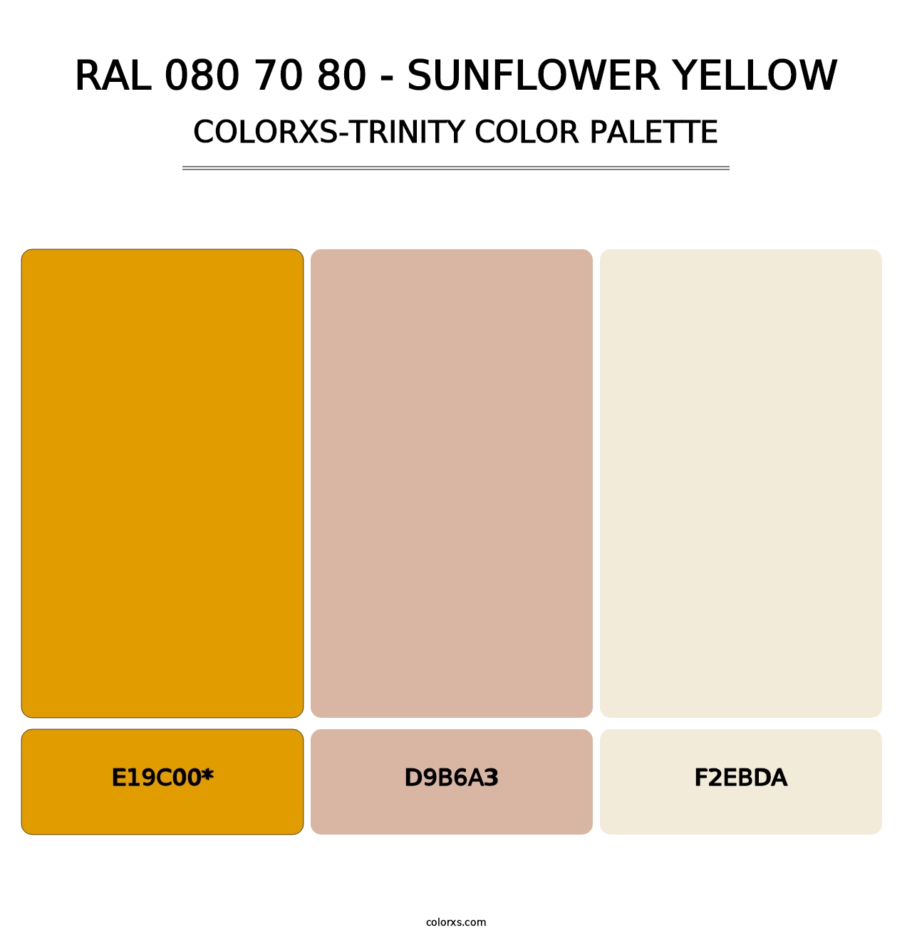 RAL 080 70 80 - Sunflower Yellow - Colorxs Trinity Palette