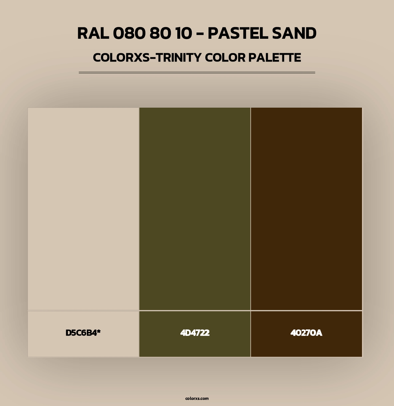 RAL 080 80 10 - Pastel Sand - Colorxs Trinity Palette