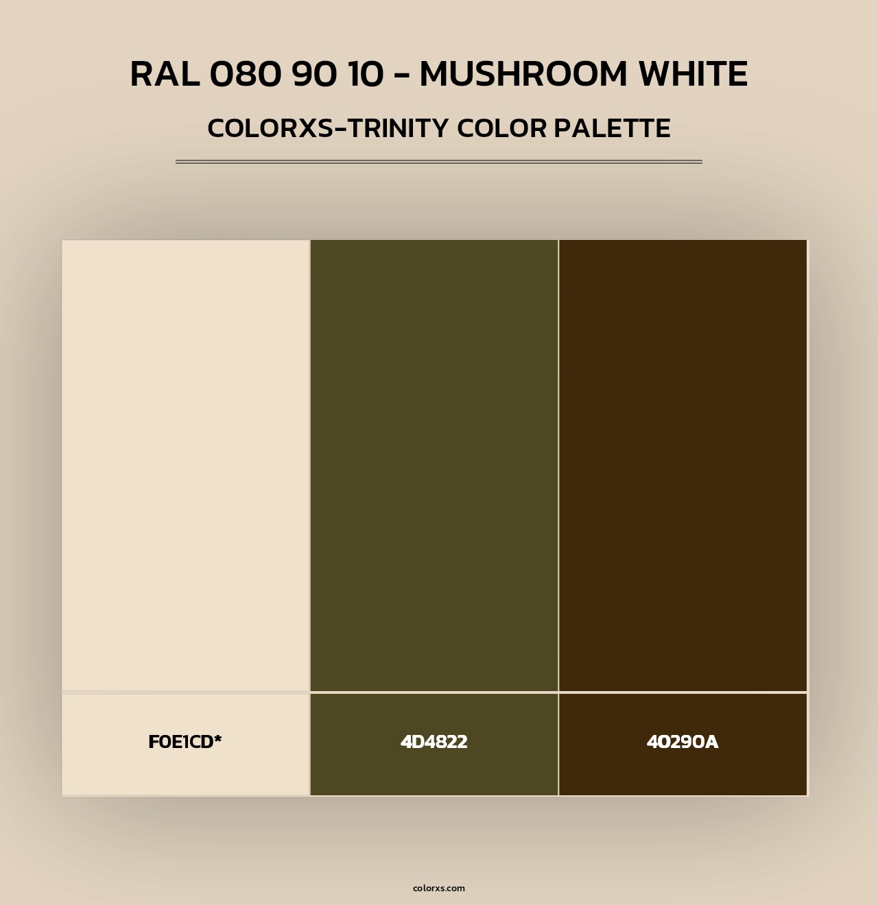 RAL 080 90 10 - Mushroom White - Colorxs Trinity Palette
