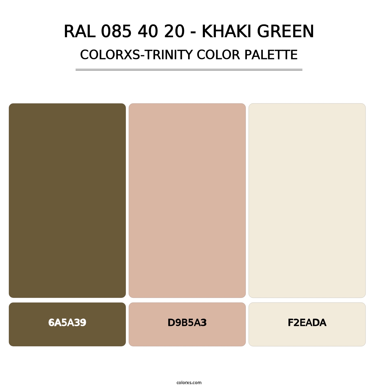RAL 085 40 20 - Khaki Green - Colorxs Trinity Palette