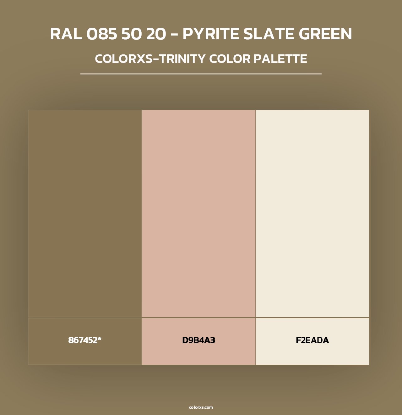 RAL 085 50 20 - Pyrite Slate Green - Colorxs Trinity Palette