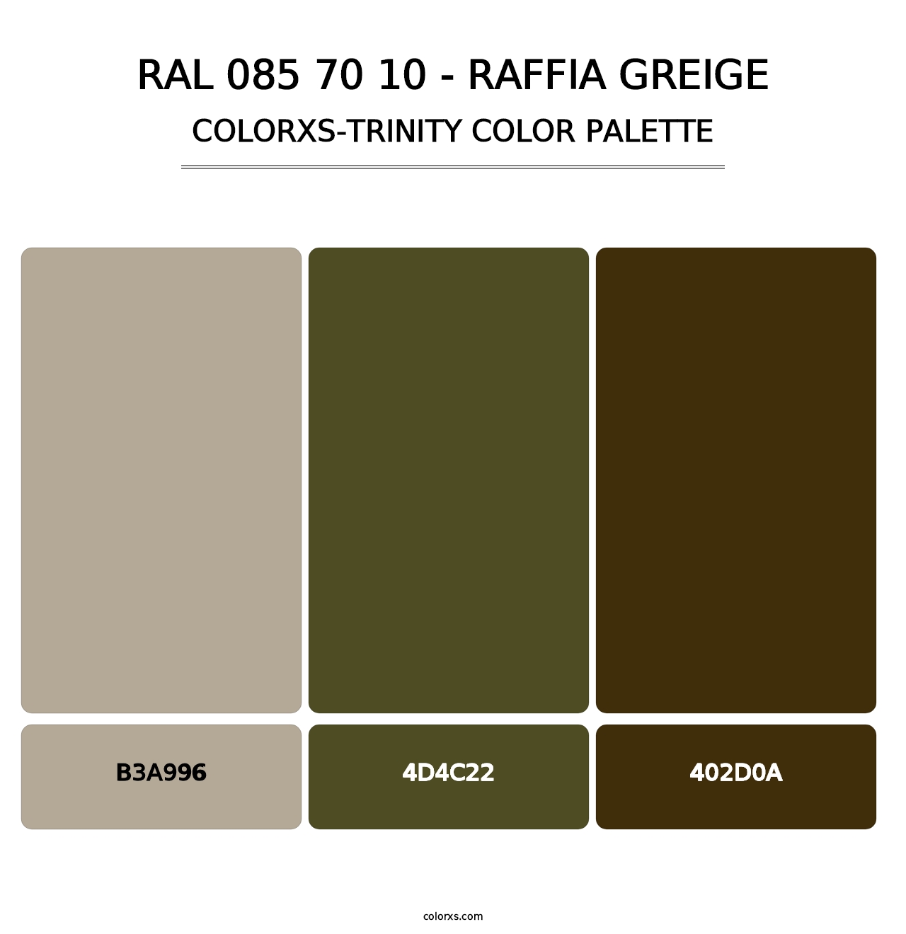 RAL 085 70 10 - Raffia Greige - Colorxs Trinity Palette