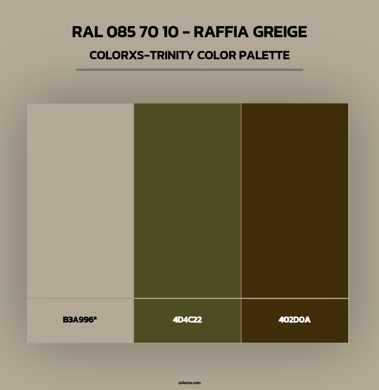 RAL 085 70 10 - Raffia Greige - Colorxs Trinity Palette