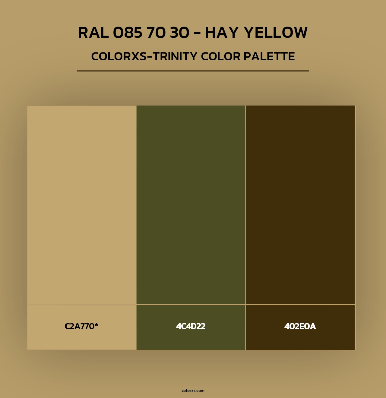 RAL 085 70 30 - Hay Yellow - Colorxs Trinity Palette