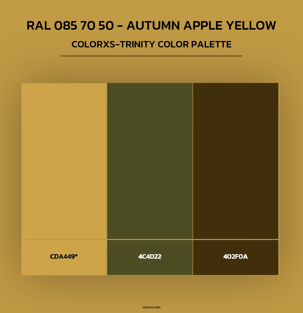 RAL 085 70 50 - Autumn Apple Yellow - Colorxs Trinity Palette