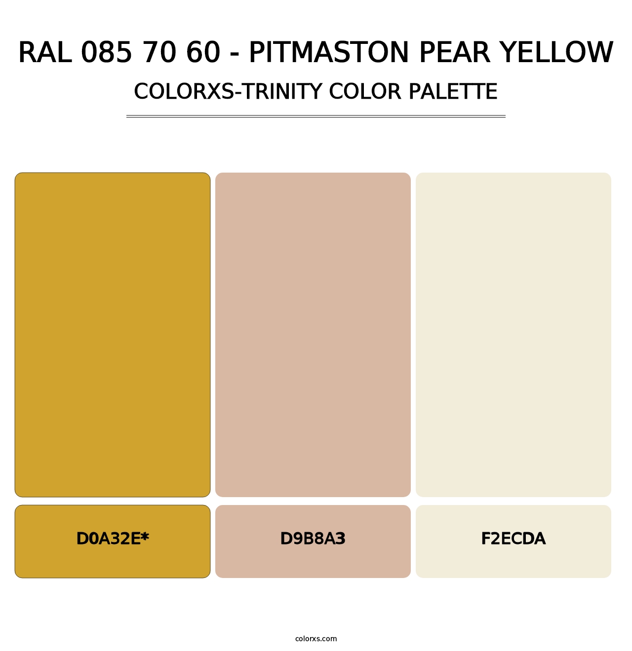 RAL 085 70 60 - Pitmaston Pear Yellow - Colorxs Trinity Palette