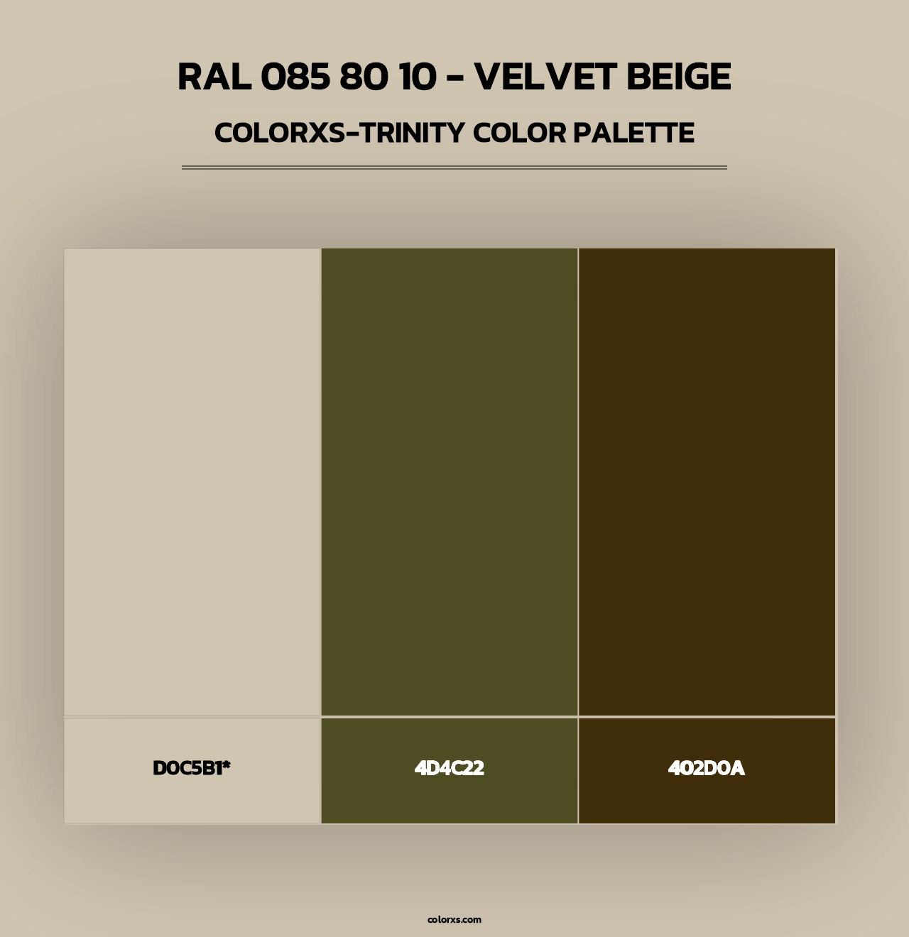 RAL 085 80 10 - Velvet Beige - Colorxs Trinity Palette